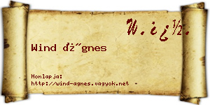 Wind Ágnes névjegykártya